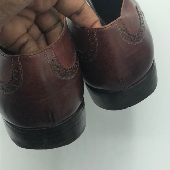 G.M. ENDLESS CAP TOE LEATHER SHOES 9